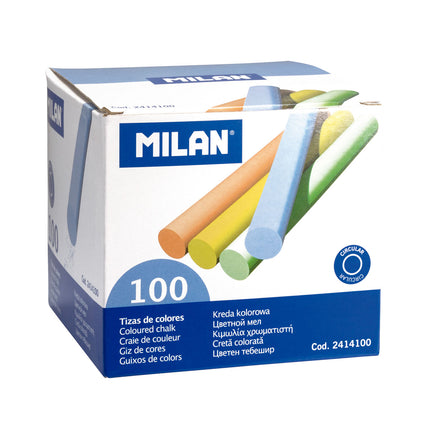 Milan Chalk - Coloured - Box of 100
