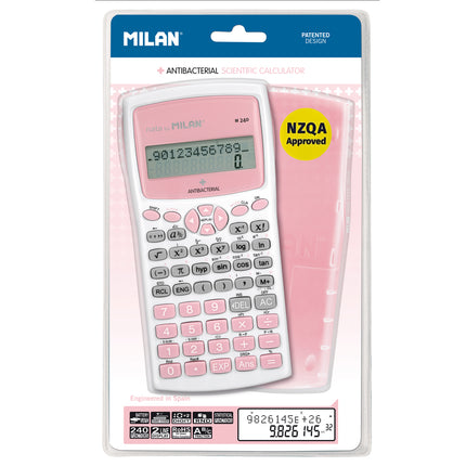 Milan NZQA Approved - Scientific Calculator Antibacterial M240 - Pink