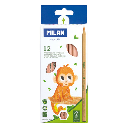 Milan Coloured Pencils - Hexagonal - Pack of 12