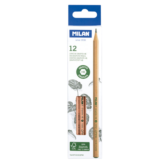 Milan HB Hexagonal Pencil - Pack of 12