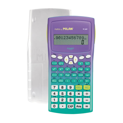 Milan NZQA Approved Scientific Calculator Sunset Green Purple