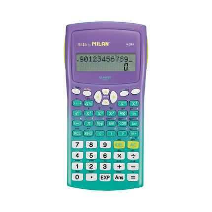 Milan NZQA Approved Scientific Calculator Sunset Green Purple