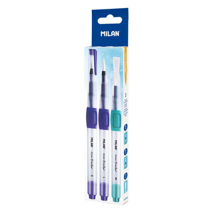 Milan Refillable Water Brush Set - Pack of 3