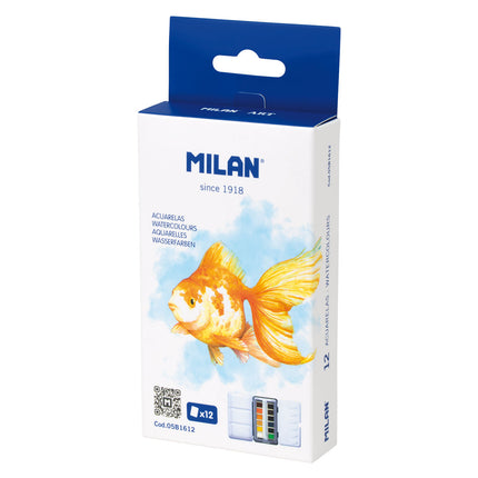 Milan Watercolour Paint Set 12 Colour