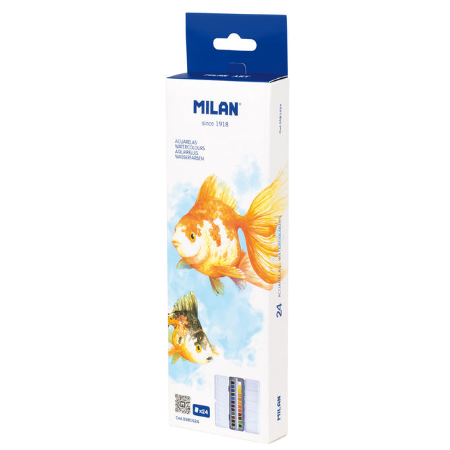 Milan Watercolour Paint Set 24 Colour