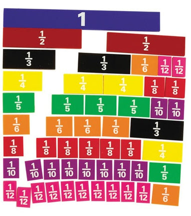 Learning Can Be Fun - Fraction Tiles - Set of 51