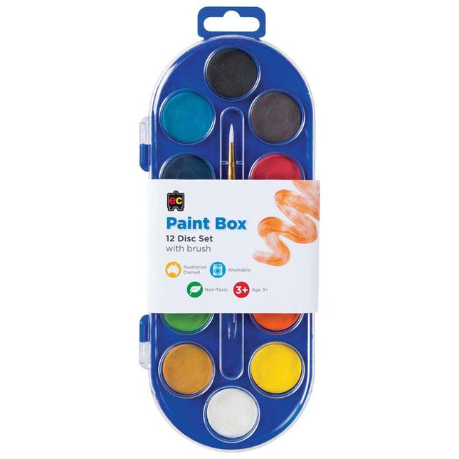 EC Watercolour Paint Set - 12 Disc