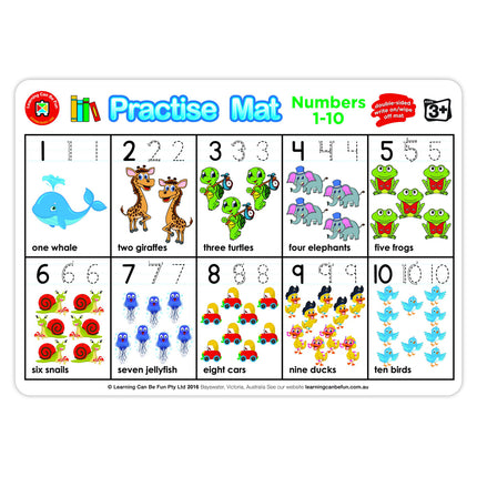 LCBF Practise Mat - Numbers 1-10