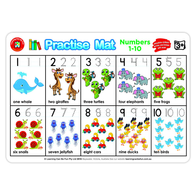 LCBF Practise Mat - Numbers 1-10