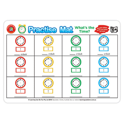 LCBF Practise Mat - What's The Time