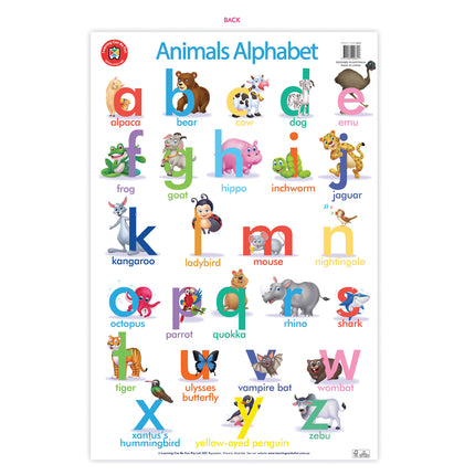 LCBF Wall Chart - The Alphabet of Animals Poster