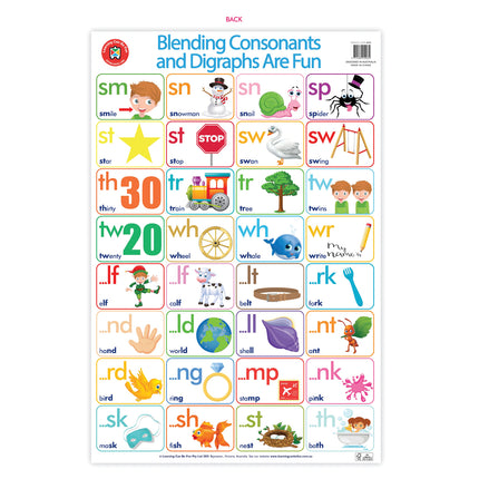 LCBF Wall Chart - Blending Consonants and Digraphs Are Fun Poster