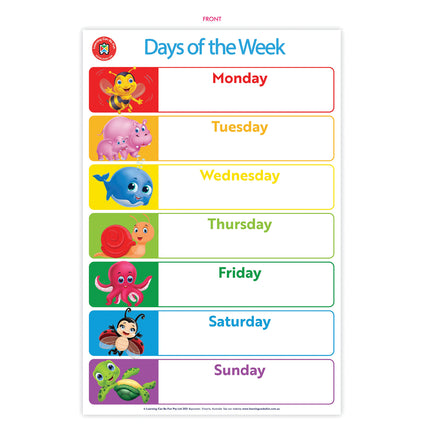 LCBF Wall Chart - Days of the Week and Months of the Year Poster