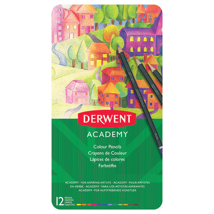 Derwent Academy Coloured Pencils - Tin of 12
