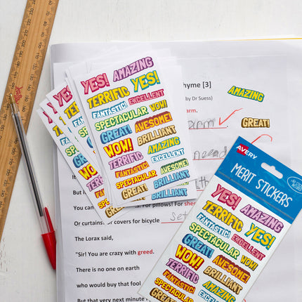 Avery Merit Stickers Comic - Pack of 80