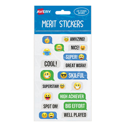Avery Merit Stickers Messaging - Pack of 68