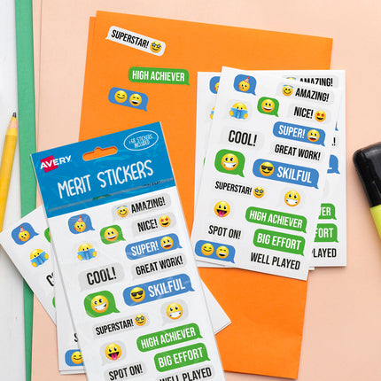 Avery Merit Stickers Messaging - Pack of 68