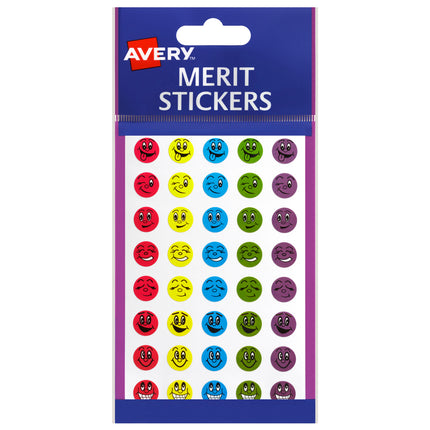 Avery Merit Stickers Mini Smiley Face Round 13mm - Pack of 800