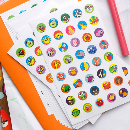 Avery Merit Stickers Mini Assorted Animals Round 13mm - Pack of 800