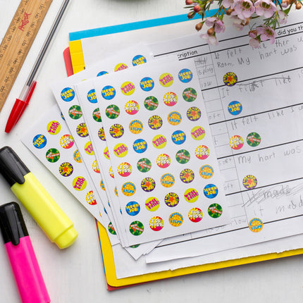 Avery Merit Stickers Mini Assorted Captions Round 13mm - Pack of 800