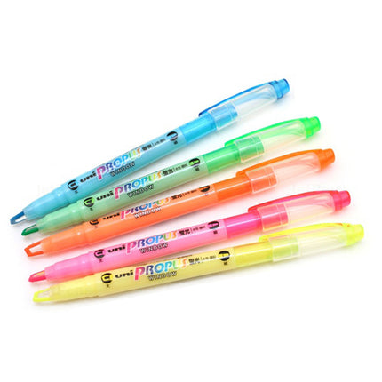 Uni Propus Double-Ended Highlighter - Pack of 5