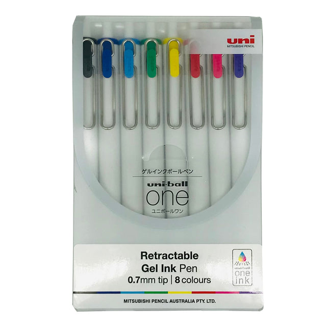 Uni-Ball One Rollerball Gel Pens - Pack of 8