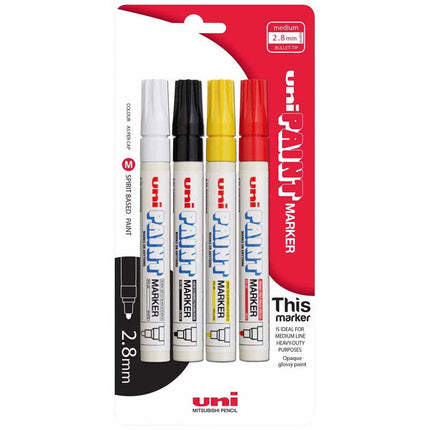 Uni Paint Marker PX-20 2.8mm Bullet Tip - Pack of 4