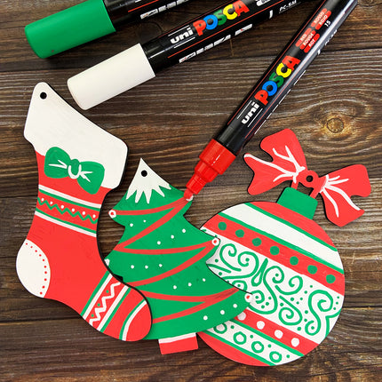 Uni Posca PC-5M Christmas Decorations Activity Pack