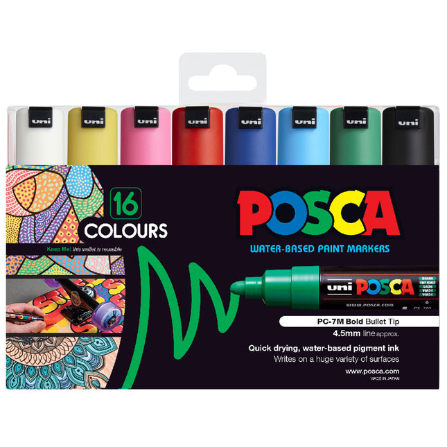 Uni Posca Marker PC-7M - Pack of 16