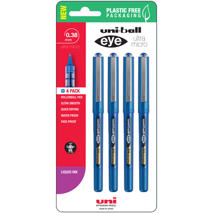 Uni-ball Eye Rollerball Pens 0.38mm Ultra Micro - Packs