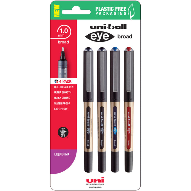 Uni-ball Eye Rollerball Pens 1.0mm Broad - Packs