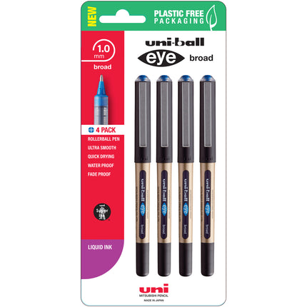 Uni-ball Eye Rollerball Pens 1.0mm Broad - Packs