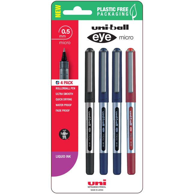 Uni-ball Eye Rollerball Pens 0.5mm Micro - Packs