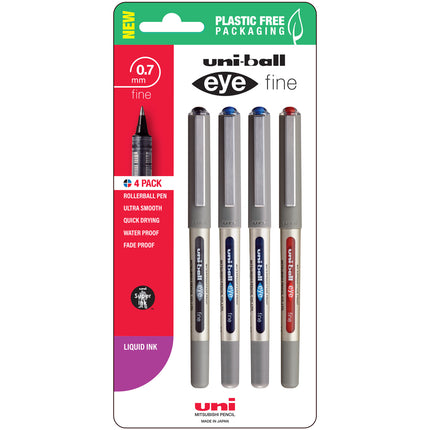Uni-ball Eye Rollerball Pens 0.7mm Fine - Packs