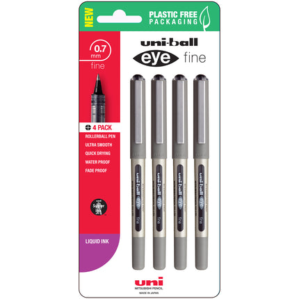 Uni-ball Eye Rollerball Pens 0.7mm Fine - Packs