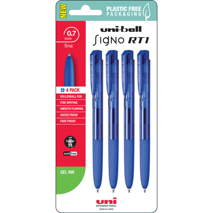 Uni-Ball Signo RT1 - 0.7mm - Blue - Pack of 4
