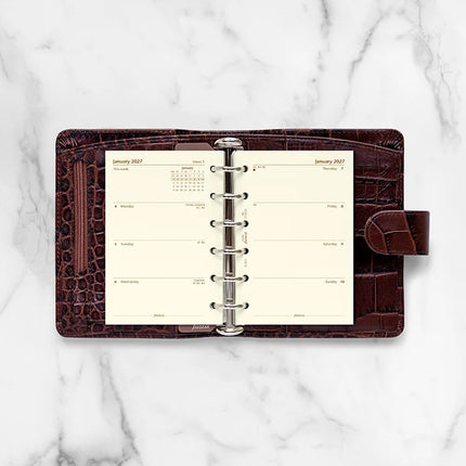 Filofax Refill - Classic - Week To View - Pocket - Cotton Cream - 2027