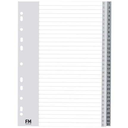 File Master Indices Polypropylene A4 - 8 Styles