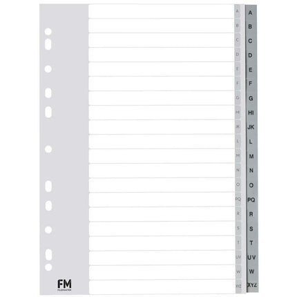 File Master Indices Polypropylene A4 - 8 Styles