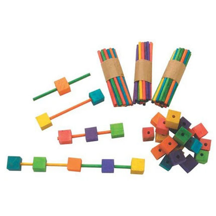 DAS Wooden Blocks & Sticks Coloured - Pack of 135