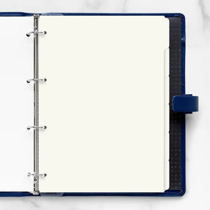 Filofax Accessory - Dividers Blank 6 Tabs - A4 - Cotton Cream