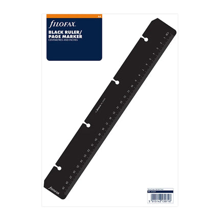 Filofax Accessory - Ruler/Page Marker - A4 - Black