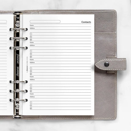Filofax Organiser - Refill A5 - Contacts White