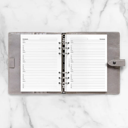 Filofax Organiser - Refill A5 - Contacts White