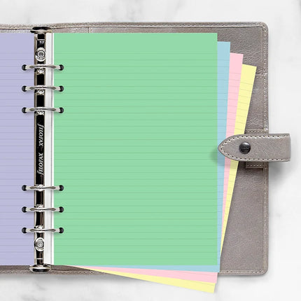 Filofax Organiser - Refill A5 - Notepaper Ruled - Assorted Colours