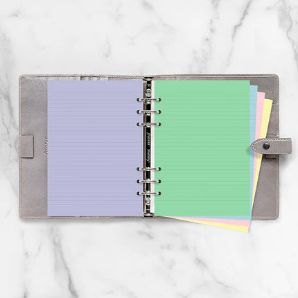Filofax Organiser - Refill A5 - Notepaper Ruled - Assorted Colours