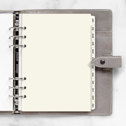 Filofax Organiser - Refill A5 - Index Jan-Dec - Cotton Cream