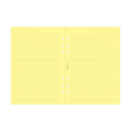 Filofax Organiser - Refill A5 - Notepaper Ruled - Yellow