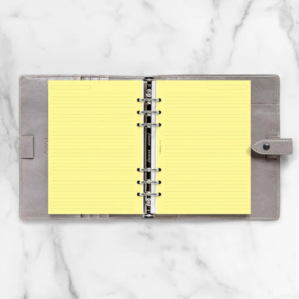 Filofax Organiser - Refill A5 - Notepaper Ruled - Yellow