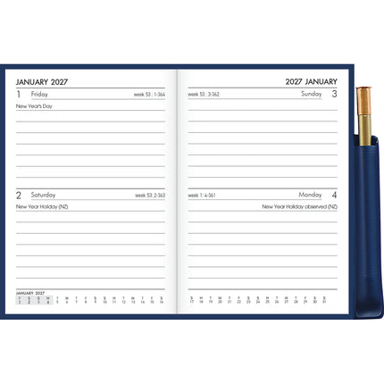 Collins Diary Pocket - Navy With Pencil - 2027